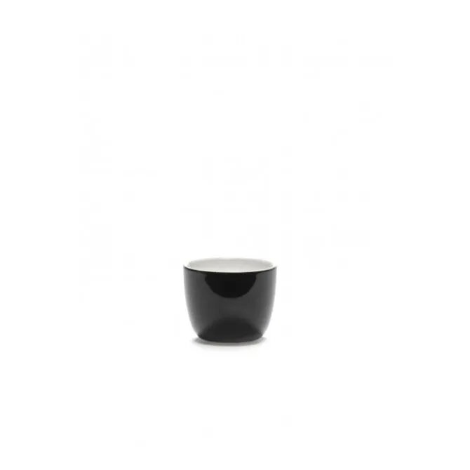 Serax Passe-Partout espressokop zonder oor 135 ml ø 7 cm h 5,7 cm porselein glanzend zwart