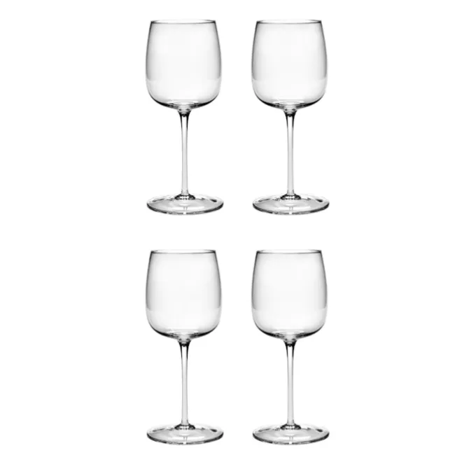 Serax Passe-Partout rode wijnglas gebogen 450 ml ø 9,6 cm h 23 cm glas 4 stuks