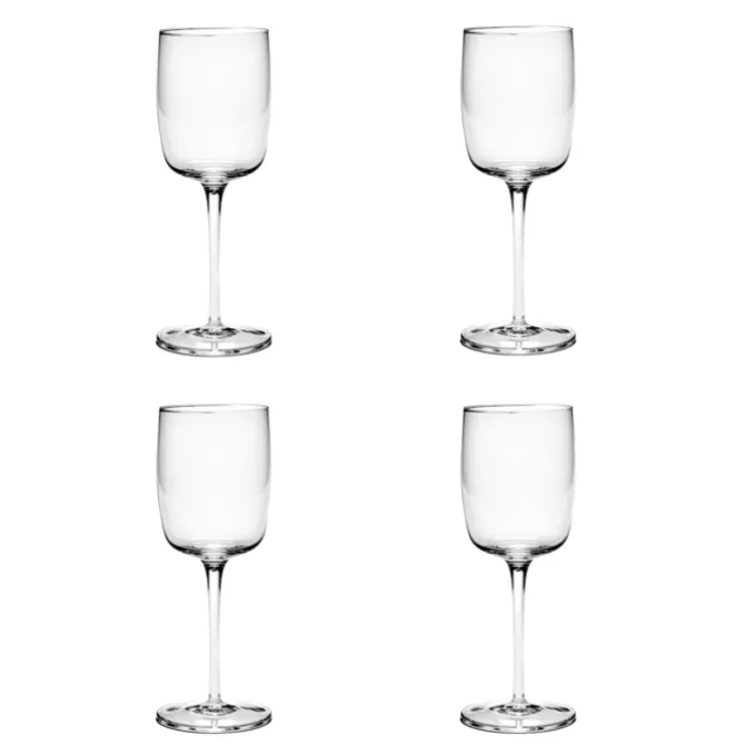 Serax Passe-Partout witte wijnglas recht 300 ml ø 7,8 cm h 21 cm glas 4 stuks