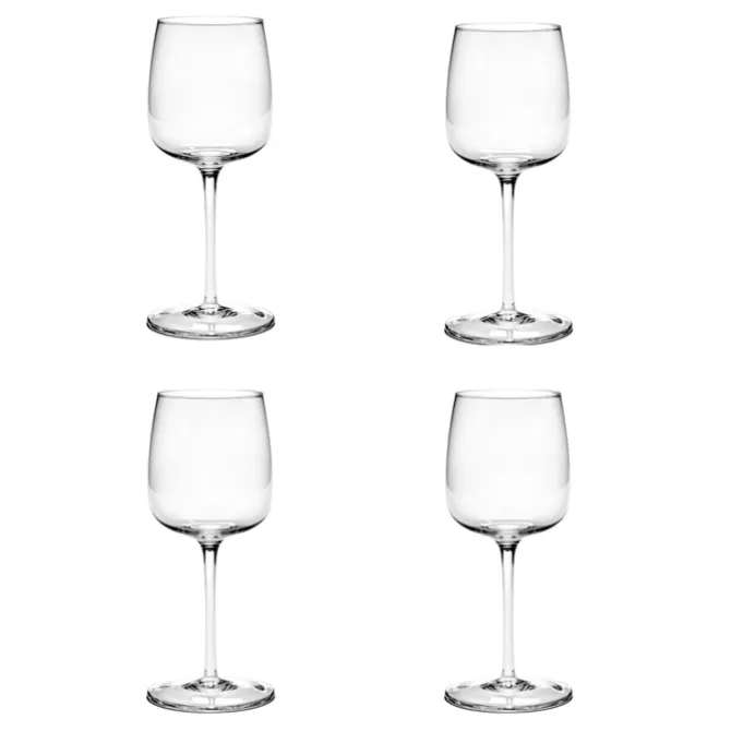 Serax Passe-Partout witte wijnglas curved 400 ml ø 8,8 cm h 21 cm glas 4 stuks