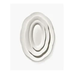 Serax Silhouette hoog ovaal bord L 30 x 21 cm wit