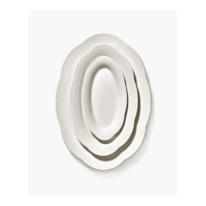 Serax Silhouette hoog ovaal bord L 30 x 21 cm wit