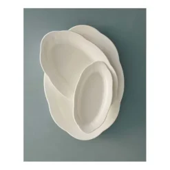 Serax Silhouette hoog ovaal bord L 30 x 21 cm wit