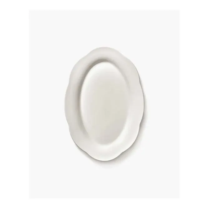 Serax Silhouette hoog ovaal bord L 30 x 21 cm wit