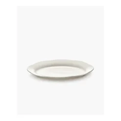 Serax Silhouette hoog ovaal bord L 30 x 21 cm wit