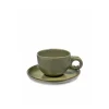 Serax Surface by Sergio Herman koffiekop en schotel camogreen