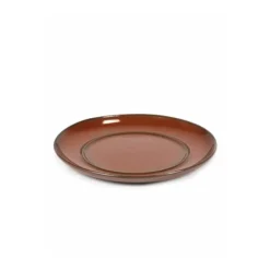 Serax Terres de Rêves schotel voor koffiekop 8 cm stone ware ø 13,5 cm h 1,2 cm - rust