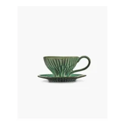 Serax Verde Lanza schotel voor cappuccinokop aardewerk groen