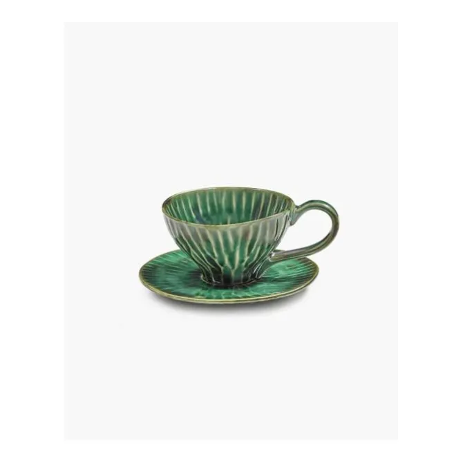 Serax Verde Lanza schotel voor cappuccinokop aardewerk groen