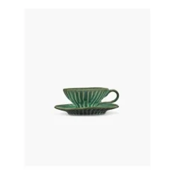 Serax Verde Lanza schotel voor espressokop aardewerk groen