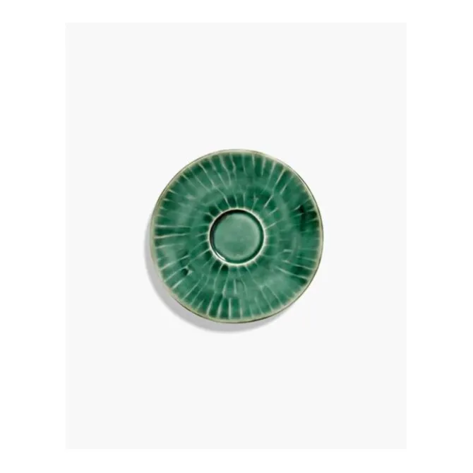 Serax Verde Lanza schotel voor espressokop aardewerk groen