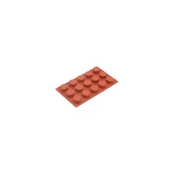 Silikomart bakvorm 15 cilinders ø 4 cm silicone bruin