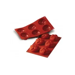 Silikomart bakvorm 6 narcissen ø 7,6 cm silicone bruin