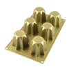 Silikomart bakvorm 6 pandoro ø 7,5 cm siliconen goud