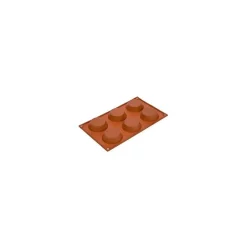 Silikomart bakvorm 6 tartelettes silicone bruin