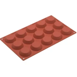 Silikomart bakvorm 15 tartelettes ø 5 cm silicone bruin