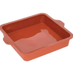 Silikomart bakvorm vierkant 23 cm silicone bruin
