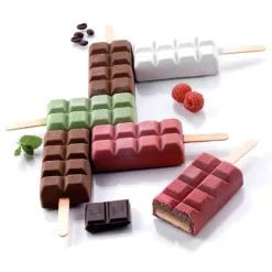 Silikomart Choco Stick ijsvorm 9,2 x 2,4 cm silicone wit 2-delig
