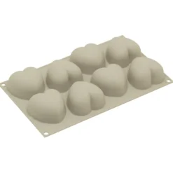 Silikomart 3Design Mini Cuoricino bakvorm 6,5 x 6,3 cm silicone grijs