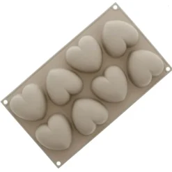 Silikomart 3Design Mini Cuoricino bakvorm 6,5 x 6,3 cm silicone grijs