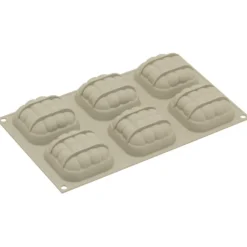 Silikomart 3Design Mini Eleganza bakvorm 7 x 7 cm silicone grijs