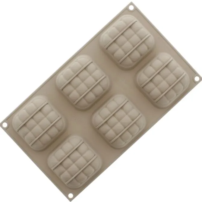 Silikomart 3Design Mini Eleganza bakvorm 7 x 7 cm silicone grijs