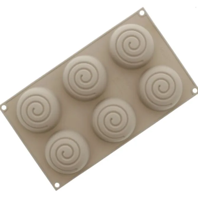 Silikomart 3Design Mini Girotondo bakvorm ø 6,8 cm silicone grijs