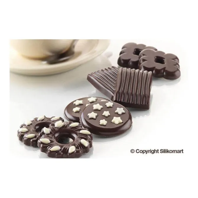 Silikomart EasyChoc Biscuits bonbonvorm silicone bruin