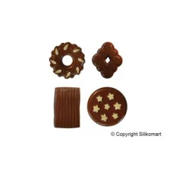 Silikomart EasyChoc Biscuits bonbonvorm silicone bruin