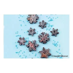 Silikomart EasyChoc Choco Frozen bonbonvorm 14 sneeuwvlokken silicone bruin