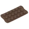 Silikomart EasyChoc Choco Goals bonbonvorm 18 voetballen silicone bruin