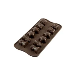 Silikomart EasyChoc Christmas bonbonvorm 21 cm silicone bruin