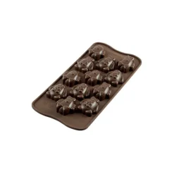 Silikomart EasyChoc Easter Friends bonbonvorm 21 cm silicone bruin