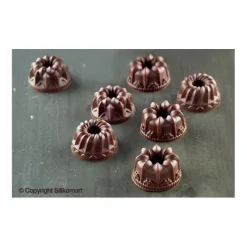 Silikomart EasyChoc Fantasia bonbonvorm 15 tulbandjes 2,8 cm silicone bruin