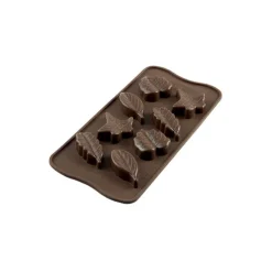 Silikomart EasyChoc Nature bonbonvorm 8 blaadjes silicone br