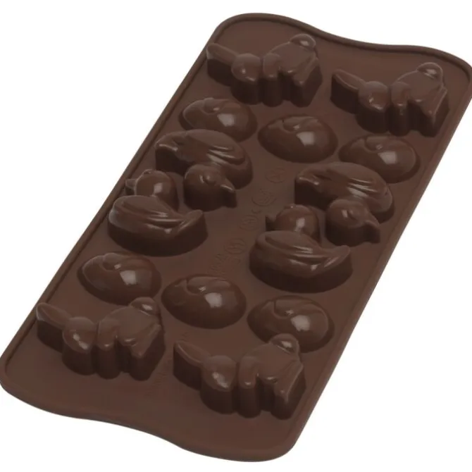Silikomart EasyChoc pasen 21 cm silicone bruin