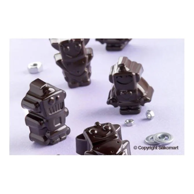 Silikomart EasyChoc Robochoc 21 cm silicone bruin