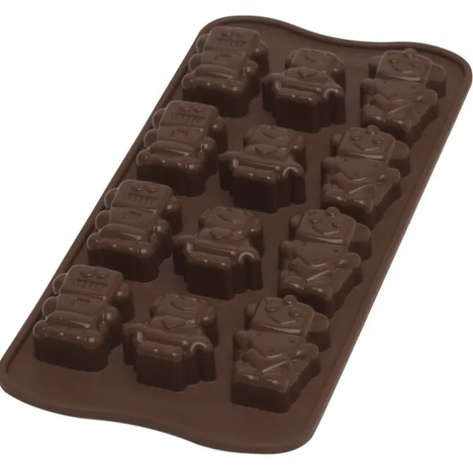 Silikomart EasyChoc Robochoc 21 cm silicone bruin