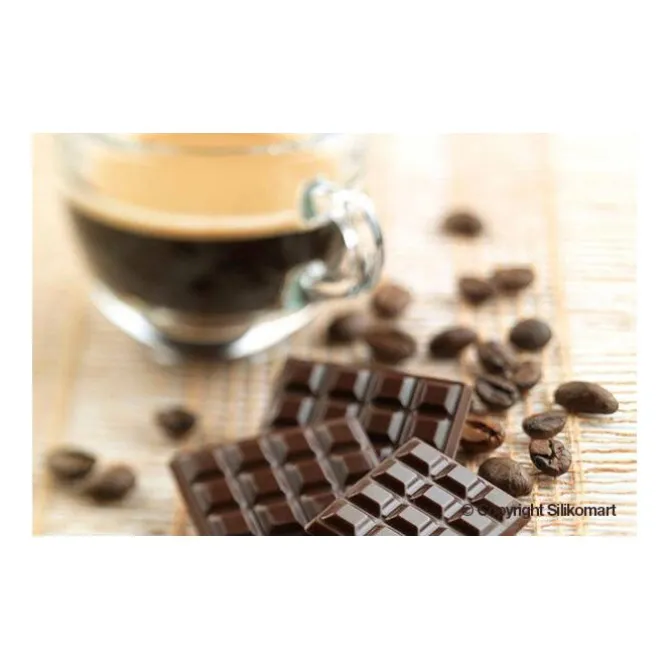 Silikomart EasyChoc Tablette bonbonvorm 12 chocoladerepen 3,7 cm silicone bruin