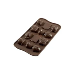 Silikomart EasyChoc Tea Time 21 cm silicone bruin