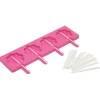 Silikomart EasyPop bloem 4 lolly's ø 7 cm silicone roze