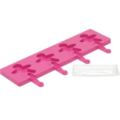 Silikomart EasyPop Ginger pop 4 lolly's 7,5 cm silicone roze