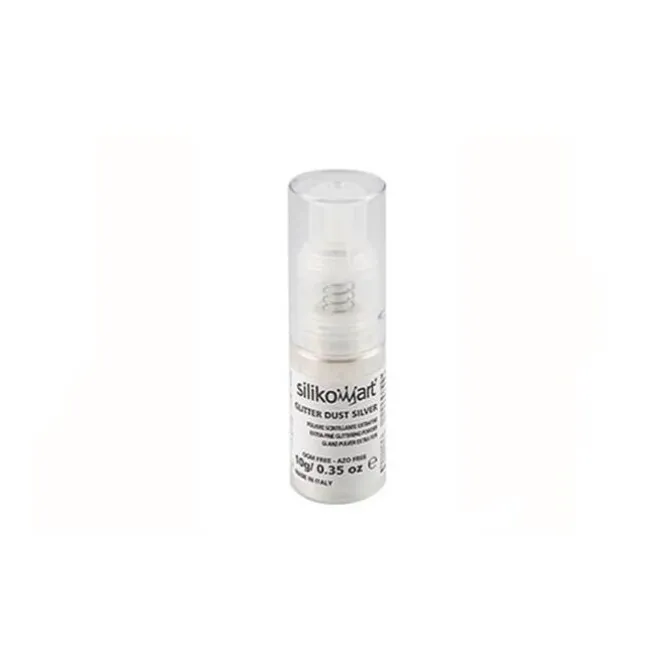 Silikomart Glitter Dust 10 gr zilverkleurig