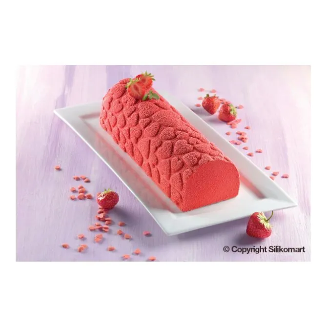 Silikomart Magic Love structuurmat 25 x 18,5 cm silicone bruin