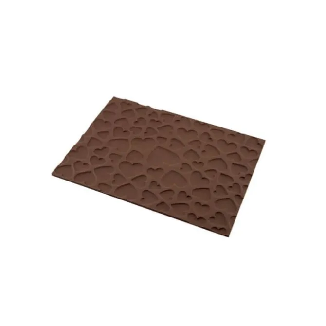 Silikomart Magic Love structuurmat 25 x 18,5 cm silicone bruin