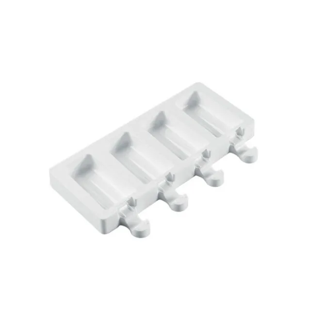 Silikomart Mini Vintage ijsvorm 4 ijsjes 7 x 3,7 cm silicone wit