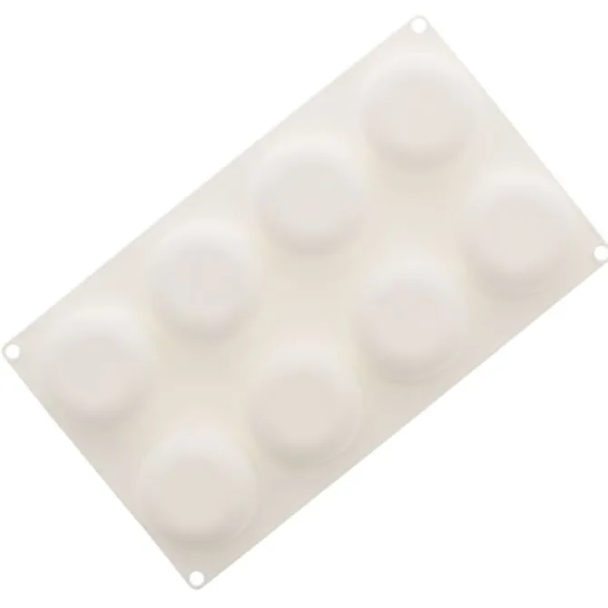 Silikomart Professional bakvorm stone ø 6,5 cm silicone wit