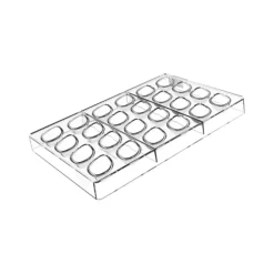 Silikomart Quenelle 01 tritan vorm 24 stuks siliconen