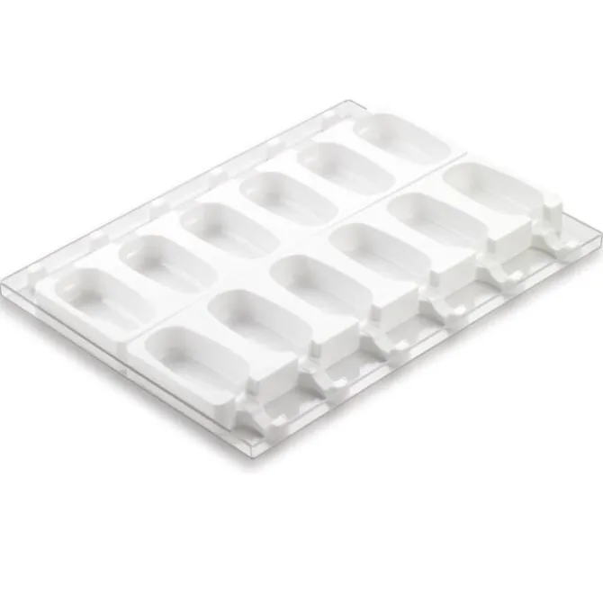 Silikomart SteccoFlex ijsvorm 12 ijsjes 9 x 5 cm silicone wit