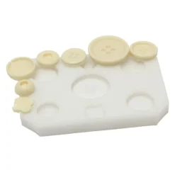 Silikomart Sugarflex decoratiemal knopen 1,3 cm silicone wit